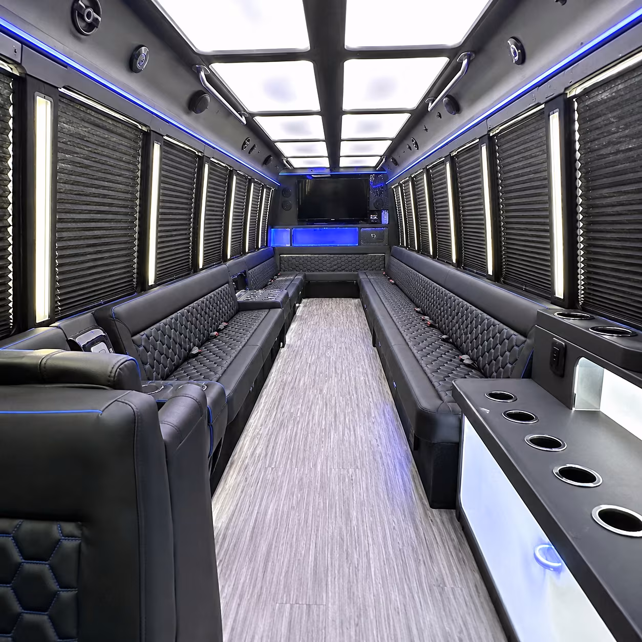 tampa party bus rental interior