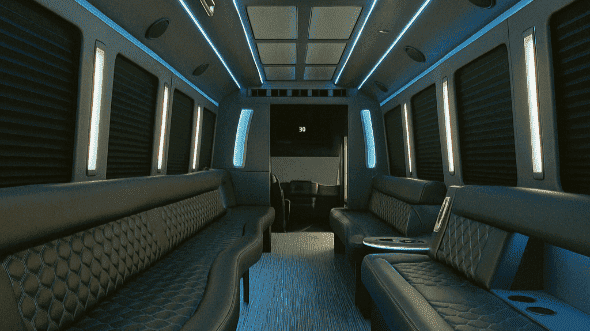 40 Passenger Party Bus Interior