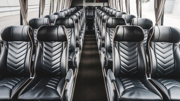50 passenger charter bus inside north port