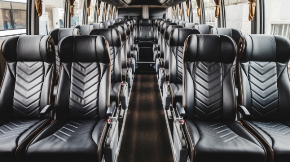 55 passenger charter bus inside north port