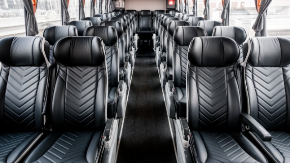 56 passenger charter bus inside north port